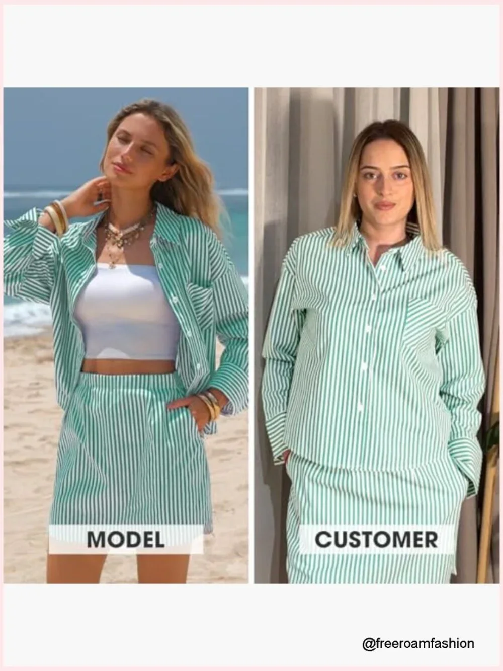 2 Piece Skirt Set 100% Cotton Long Sleeve Button Down Mini Skirt Outfit